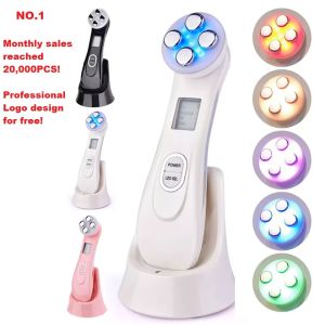 EMS Microcurrent LED Light Therapy RF Beauty Device Electric Anti-Wrinkle Lifting Firming Skin Care Machine For Face