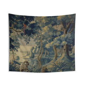 VIKAMA European Retro Tapestry Medieval Brocade Flower and Bird Background Cloth Living Room Retro Decoration Room Decoration