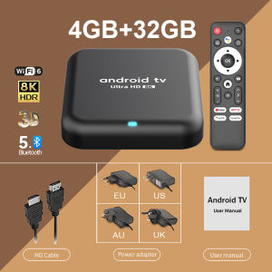 Smart TV Box Android 16 4K 8K WiFi 6 BT5.4 8GB 256GB Media Player Voice Control Home Theater Netflix Google YouTube Set Top Box