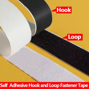 5Meter/Roll Self Adhesive Hook and Loop Fastener Tape Nylon Strong Back Sticky Hook Strips Mounting Loop Tape for DIY Craft Home
