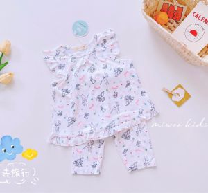 Đồ bộ cánh tiên quần lửng bé gái xuất Nhật Miwoo
