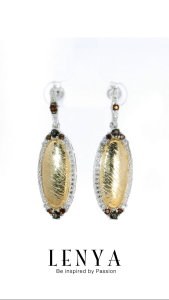 LENYA ต่างหูพลอยโกเมน เสริมด้านใจแกร่ง สำเร็จ มั่นคง ขนาด 2 มิล ตัวเรือนเงินแท้925 ชุบทูโทน