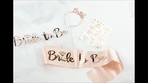 Set Bridal Shower Paket 4 PCS Lengkap Selempang Bride To Be dan Team Bride WED70