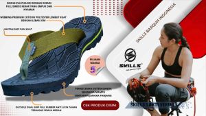 SKILLS Barqun- Sandal Gunung Pria Outdoor Jepit Original Cowo Cewek Sendal Adventre