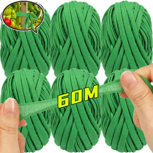 60M Garden Plant Ties Green Tomato Vines Rope Stretchy Garden String for Supporting Tying Climbing Plants Flower
