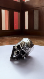 Pewterland Ringskull Meghetoz Cincin Tengkorak 3D Bahan Logam Timah Pria dan Wanita