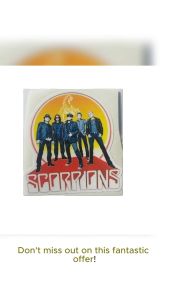 SCORPIONS BAND ROCK N ROLL VINYL STICKERS