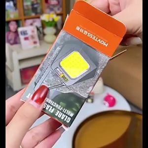 Rechargeable Mini Multi Function Strong Light Flashlight Super Bright Work Light Outdoor Portable Keychain Camping Torch