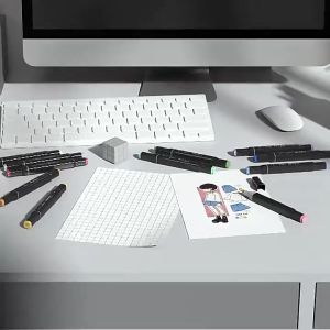 Highlighter Marker Pen Touch Graphic Art Twin Tip Marker Pen Set Graphic Color Marker Pen Highlighter Beginners Adult Children Coloring Sketching and Card Making