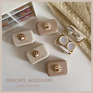 🔥Cat Claw Contact Lens Case Portable With Mirror Small Mini Companion Double Box Storage Contact Lens Case Kit LovelylifeFu👍