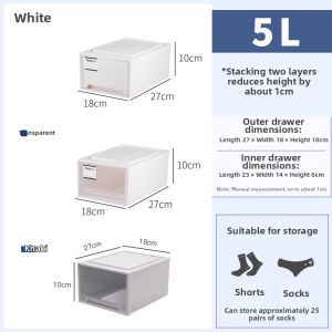 Thick Transparent High Capacity Storage Drawer