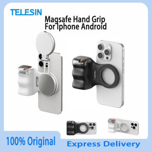 Telesin | Original TELESIN Phone Camera Shoot Hand Grip Magnetic Smart Phone Holder Shooting Aid Remote Control Handle For Iphone Android
