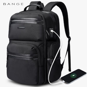 BANGE Anti-Theft 15.6 inch Laptop Backpack for Men School Bags Waterproof Business Travelling Backpacks with USB Charger Port