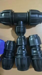 Blue/Black PE Compression Fittings Coupling/Elbow/Tee Reducer for PE/PVC PIPE