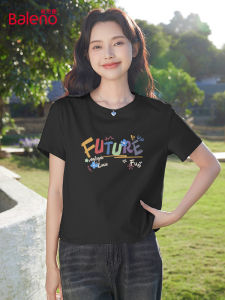 BALENO | Womens Short Sleeve T-Shirt Cotton Short Style Loose Fit