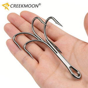 4x Strong Super Sharp Big Treble Hook 10Pcs 6/0#-10/0# Saltwater Fishing Hooks High Carbon Steel Fishhooks Strength Hooks Tackle