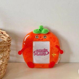 Original Cute Plush Card Holder for Couples Photo Hanging Decoration Business Card Organizer Polyester Material