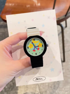 Gccliyo Silicone Watch Female Student Cartoon Cute Villain Watch Contrast Color Childlike Kids Watch Female Waterproof