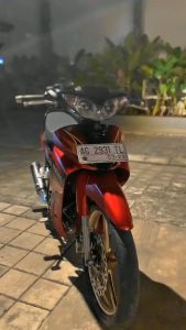 Striping Stiker Polet motor yamaha jupiter z hitam merah 2009 2010 stiker list body motor standar berkualitas termurah Barokah Sticker
