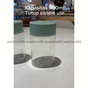 INFORMA Stoples Makanan Teh Gula Kopi Serbaguna Plastik Kedap Udara Sistem Ulir 500ml(1pcs) WEO IF8377