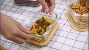 GLARO Microwave Safe Glass Lunch Box Bamboo Wood Lid High Borosilicate Glass Food Storage Container 玻璃便当盒