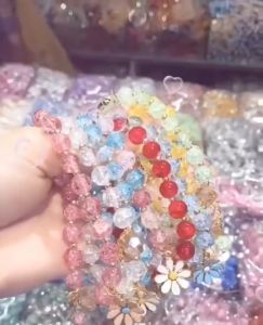 💎💫GROCELY💫 💎 GELANG BUNGA DAISY KOREAN AND DOUYIN STYLE / GELANG KRISTAL GANTUNGAN BUNGA DAISY / KOREAN STYLE CRYSTAL BRACELET DAISY FLOWER