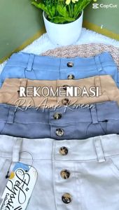 Rok Katun 7/8 Anak Perempuan Umur 1-7 Tahun Kain Twill Stretch