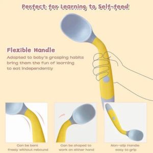COD BPA FREE Sendok dan Garpu MPASI Bayi Baby Spoon Fork Peralatan Makan Bayi Aman SILIKON Silicone