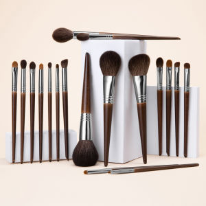 OVW | OVW Natural Goat Hair Makeup Brushes Set Professional Kit brocha maquillaje pedzle do makijazu blending smudging brush shader