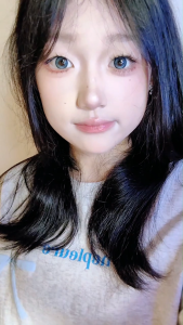 【New Arrival】Mrs.H Blue Gray Black Colored Contact Lens with Power  Nature Profound12 months 14.2mm Blue Soft lens Set 0--8.00 monthly