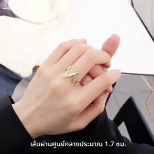 แหวนสีดำแบบเรียบง่ายสำหรับคู่รัก แหวนโลหะผสมสไตล์ฮาราจูกุ แหวนผู้หญิง แหวนแฟชั่น แหวนหัวใจ ECG แหวนสไตล์สตรีท