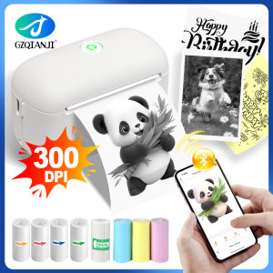เครื่องพิมพ์ฉลากความร้อนขนาดเล็ก 300dpi เชื่อมต่อบลูทูธ ไม่ต้องใช้หมึก พกพาสะดวก สำหรับทำป้ายชื่อ สติ๊กเกอร์ ป้ายราคา DIY