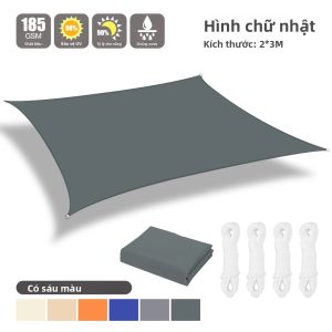 Mái Che Nắng Oxford Chống Thấm 2mx3m Che Nắng Ngoài Trời Cỡ Lớn Dùng Cho Cắm Trại Sân Vườn Hiên Nhà
