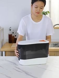 SYS21 Rice Storage Press Pop Lid with Cartoon Design on Cover