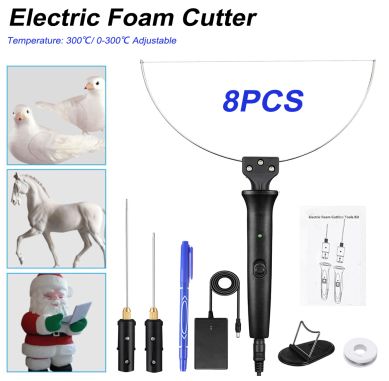 Electric Foam Cutter Kit Hot Wire Cutter 0-300℃ Temperature Adjustable Foam Cutting Pen Styrofoam Cutting Tool With 3 Tips