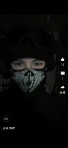 Mask Skull Ghost for Motorcycle Black Cosplay Costume Ghost Face War Game Skeleton Riding Outdoor Headwear Windproof Masks