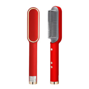 Ceramic straightening rods and curling hair one-step electric straightening machine brush and comb for home use