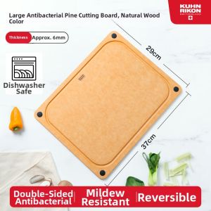 Kuhn Rikon | Antibacterial Double-sided Food-grade Wooden Cutting Board