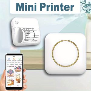 Portable Mini Photo Printer for iPhone/Android - Compact Thermal Printing Device with 1200mAh Battery Monochrome Prints