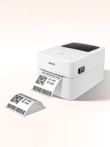 deli | Bluetooth Label Printer Barcode & QR Code Support Home & Business Use