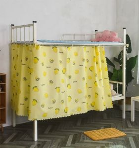 [Front + Side] Student Dormitory Lower Bunk Bed Curtain Pieces Cover Two Sides Bedside Front Cover Cloth Half Shade