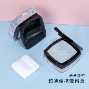 กล่องแป้งพัฟขนาดเล็กพกพาสะดวกสำหรับการเดินทาง กล่องใส่แป้งเปล่าพร้อมฝุ่นป้องกันแสงสีดำ กล่องใส่แป้งพัฟสำหรับแบ่งบรรจุสินค้า