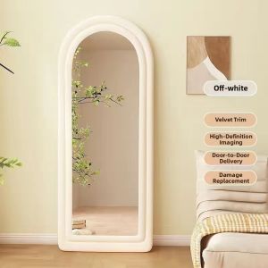 Modern Minimalist Double Arch Round Framed Dressing Floor Mirror