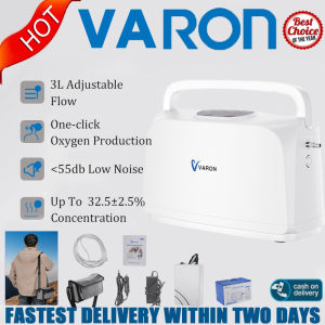🔥Local delivery+COD🔥VARON Oxygen Output 3L/min 32.5%±2.5 Oxygen Concentration Pulse Oxygen Supply Adopt PSA Oxygen Technology And High-quality Molecular Sieve Eight Layers Of Filtration cleaner