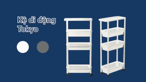KỆ NHỰA 4 TẦNG INOCHI CÓ BÁNH XE – LINH HOẠT DI CHUYỂN GỌN GÀNG KHÔNG GIAN