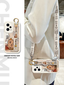 Cute Cartoon Capybara Phone Case for Xiaomi Redmi Note15 Crossbody Neck Strap Womens Model Female New Soft Full Cover