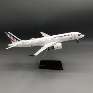 1/100 Scale Air France A220-300 Complete Model Airplane Kit Diecast Aircraft With Landing Gear Wheel For Aviation Souvenir Gift