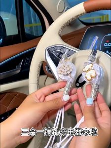 Kabel Stretch Roll 3 In 1 Pengisian Cepat 1 Meter Kabel Mikro Dapat Ditarik Kabel Data Multifungsi