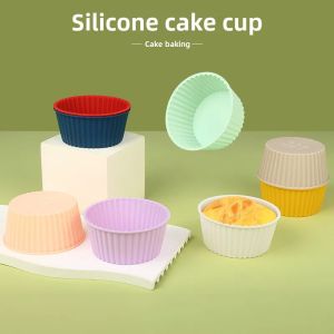 Silicone Cake Mold Air Fryer Bowl Reusable Household Oven Cake Pudding Baking Mold Kitchen Baking Accessories