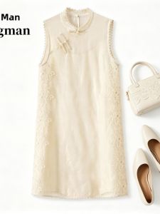 SANGMAN | Đầm Dài Tàu Phong Cách Trung Quốc Elegante Không Tay